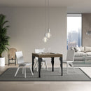 Tavolo Allungabile 90-246x90x77 cm Paxon Tortora Telaio Antracite 