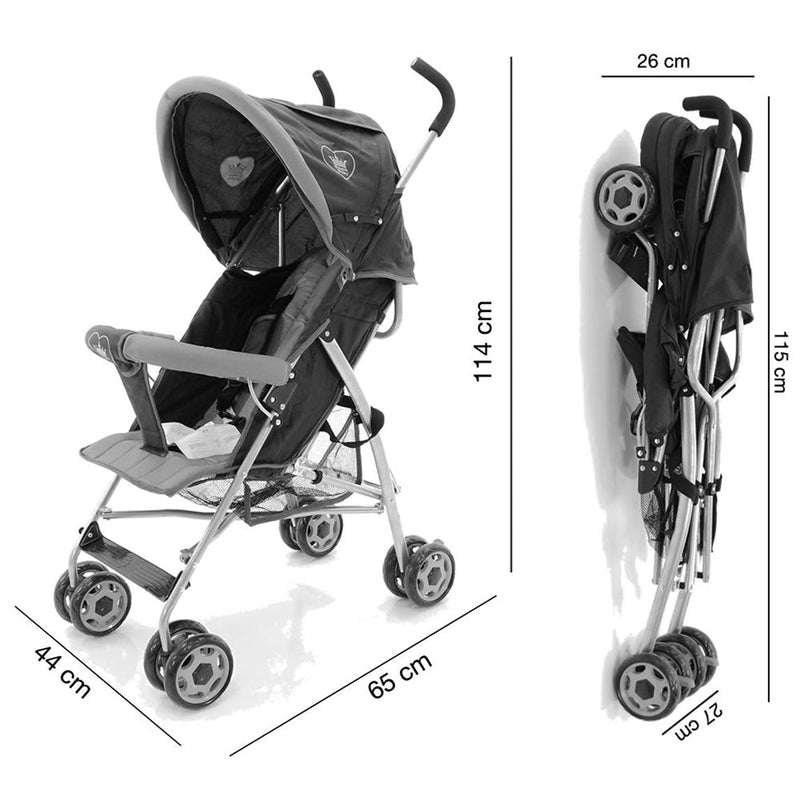 Passeggino Leggero per Bambini Trupia Stroller Grigio/Azzurro