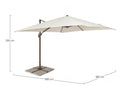 Ombrellone da Giardino Decentrato 3x3x2,55h m Dallas 