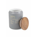 Barattolo Sale con coperchio bamboo 800 ml in Gres VdE Tivoli 1996 Grigio