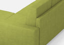 Divano 2 Posti con Pouf 168x145x85 cm Sakar in Tessuto Verde