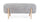 Banc 108x41,5x48 cm Dalia en Bouclè Gris Clair