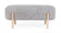 Banc 108x41,5x48 cm Dalia en Bouclè Gris Clair