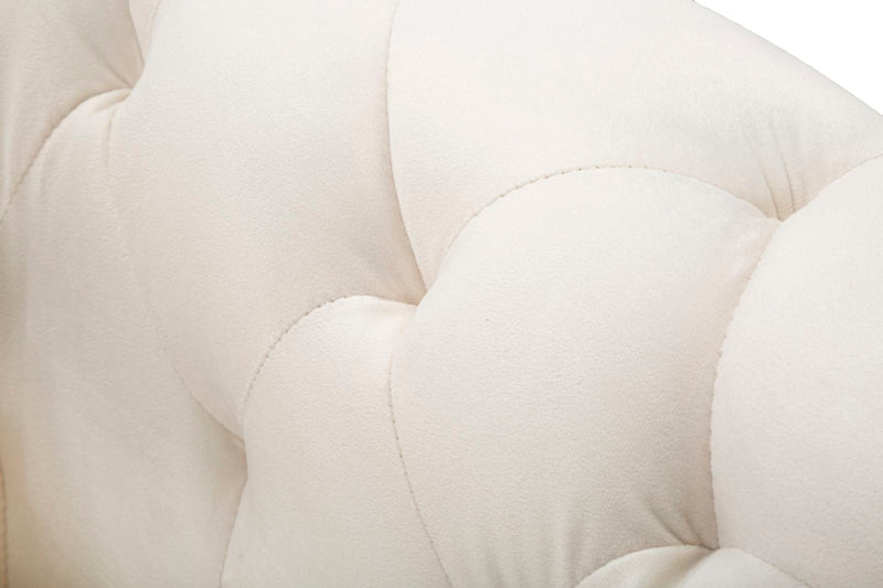 Poltrona Praga 93x71x86 cm in Poliestere Crema/Oro