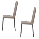 Set 2 sedie Imbottite 45x50x96 cm in Tessuto Ddenver  Betty New Fango
