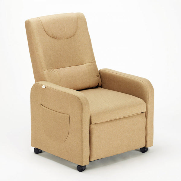online Fauteuil relax inclinable manuel 62x71x100 cm en tissu beige