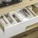 Mobiletto Bagno 2 Ripiani 1 Cassetto 118,3x43,8x118,7 cm in Truciolato Bianco