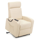 Poltrona Alzapersona Elettrica 1 Motore Reclinabile in Similpelle Katia Crema