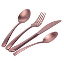 Servizio Set di Posate 24 Pezzi in Acciaio Inox VdE Tivoli 1996 Drop Rame Satinato