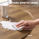 Tavolo da Pranzo Allungabile 4-6 Posti 135x100x75 cm con Allunga a Farfalla e Base a X in MDF e Acciaio Marrone      