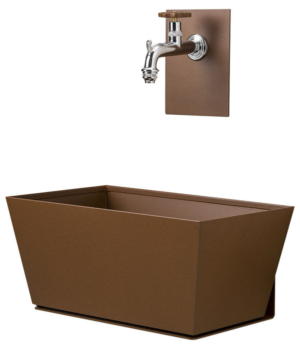 Fontaine Murale de Jardin avec Robinet et Lavabo Belfer 42/PRQ Rouille acquista