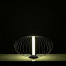Lampada da Tavolo a LED 50x50xH29 cm in Acciaio e Metallo Mizar Nero