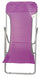 Chaise longue pliante en acier et textilène violet