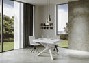 Tavolo Allungabile 120-380x90x77 cm Volantis Premium Bianco Frassino Telaio Bianco 