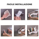 Portautensili Multifunzione da Parete per Cucina Organizer 3 Scomparti