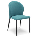 Set 2 sedie Imbottite 45x58x86,5 cm In Tessuto Enjoy Lux  Ghibli Turchese