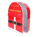 Cassetta posta di Babbo Natale Natalizia 22,5x12xh30 cm in Metallo babbo natale rosso