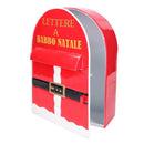 Cassetta posta di Babbo Natale Natalizia 22,5x12xh30 cm in Metallo babbo natale rosso