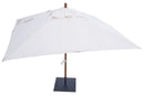 Ombrellone da Giardino 4x4 m Palo Ø60 mm in Legno Telo in Acrilico Danieli Bangkok Ecrù