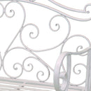 Panca Dollie Bianco Antico 103x54x95 h cm in Acciaio Bianco