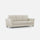 Canapé 3 places Yasel 212x85x85 cm en tissu lait