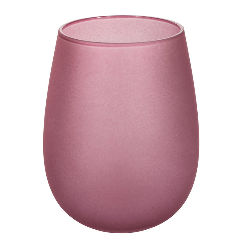 Set 6 Bicchieri Acqua Effetto Ghiaccio Happy Hour Provence in Vetro VdE Tivoli 1996 Viola