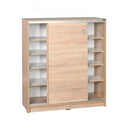 Scarpiera sonoma 108x65x15 cm con ante scorrevoli e 5 scaffali