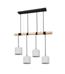 Lampada a Sospensione da Interno a LED in Metallo Nero Opaco