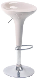 Sgabello con Alzata a Gas e Seduta Girevole in ABS Motti Boston Beige Lucido