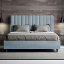 Letto Matrimoniale Agueda Azzurro Varie Misure