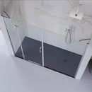 Porta Parete Doccia 1 Anta Battente in Cristallo Trasparente 8mm H195 Bonussi Leonie Varie Misure