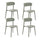 Set 4 Sedie 48x52xH77,5 cm in Polipropilene Cindy Grigio chiaro