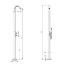 Doccia da Giardino 228,9x18x25 cm con Miscelatore e Doccetta Sined Alghero Inox