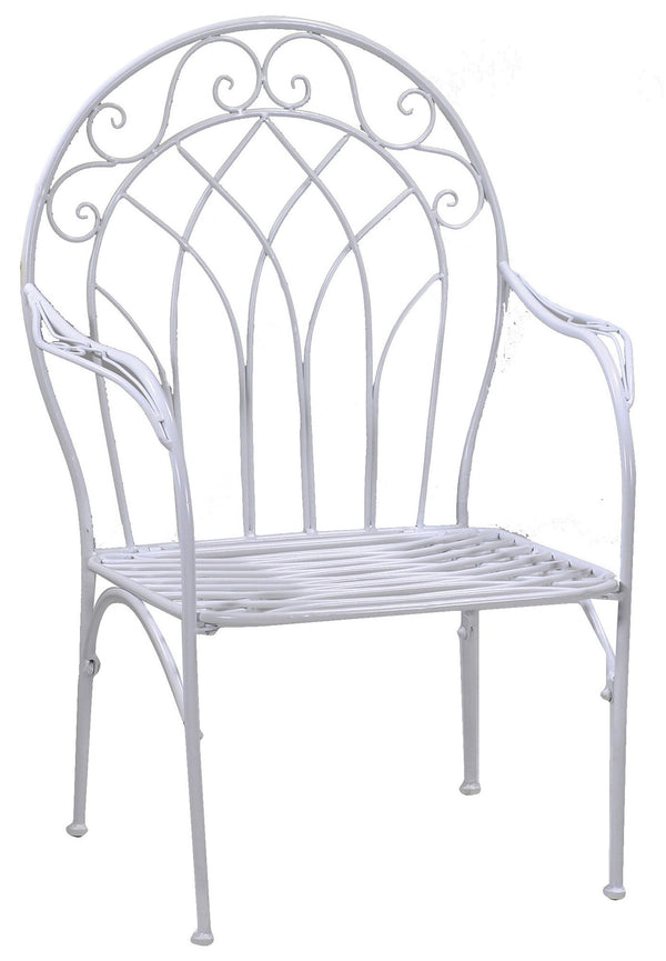 online Fauteuil de jardin en métal blanc Adami Viareggio