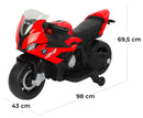 Moto Elettrica per Bambini 12V con Licenza BMW S1000 RR Rossa