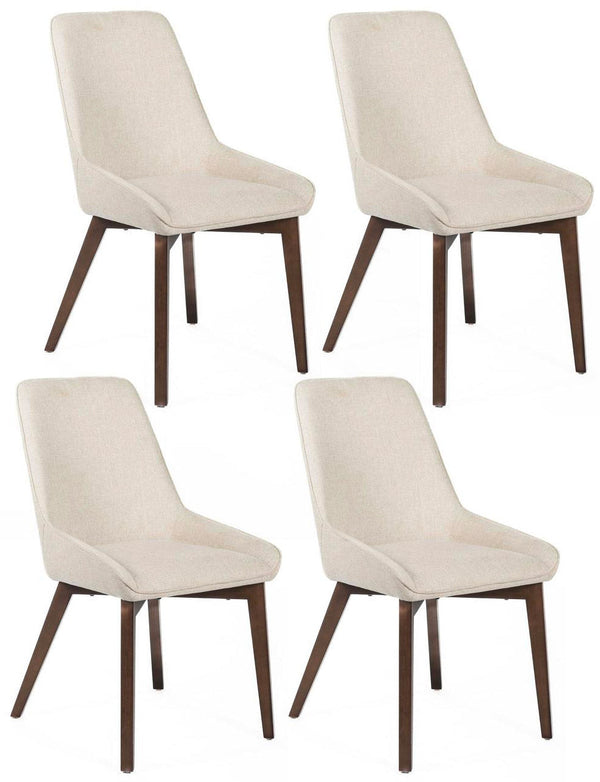 sconto Set 4 Sedie 62x49,5xH87 cm in Tessuto Vera Beige