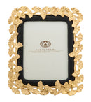 Cornice Glam Gink 24,5x2x29 cm in Poliresina e Vetro Oro e Nero