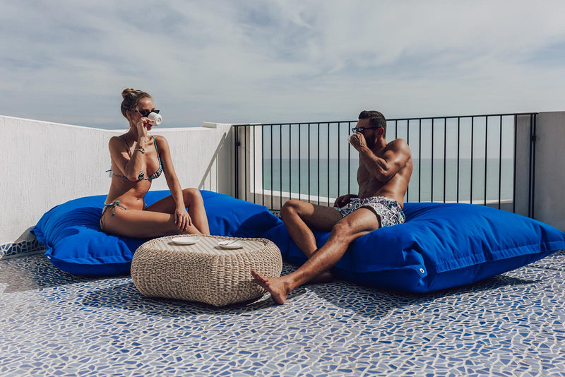 Cuscinone Poltrona Pouf Gigante 175x135 cm in Acrilico Pomodone Verdone