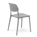 Set 6 Sedie 46x79x54 cm in Polipropilene Elodie Grigio Ice