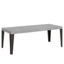  Tavolo Allungabile 180-440x90x77 cm Flame Premium Cemento Telaio Antracite