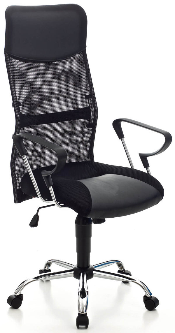 Fauteuil de bureau exécutif en maille Greta noire acquista
