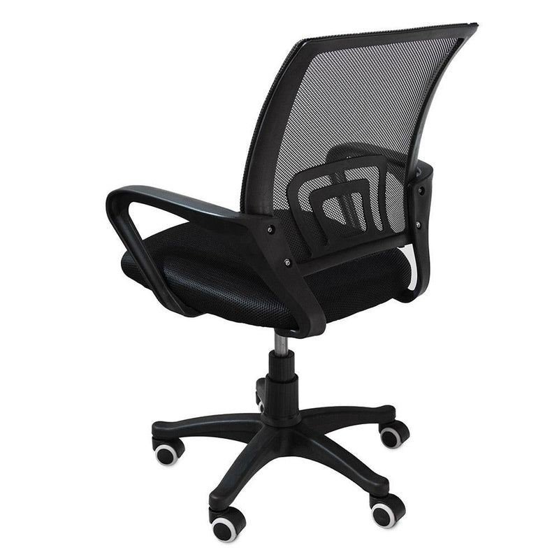 Sedia Poltrona Operativa da Ufficio in Tessuto Net Nera