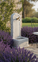 Fontana da Giardino Senza Rubinetto in Cemento Granulato di Marmo Perugia Grigio