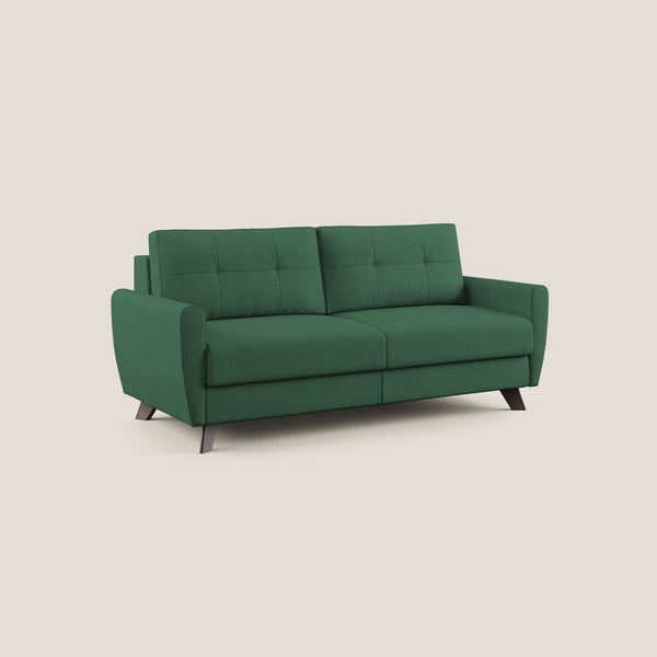 Canapé lit 2 places 168x97x96 cm en tissu vert sconto