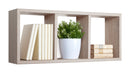 Mensola Rettangolare 3 Scomparti da Parete 70x30x15.5 cm in Fibra di Legno Tristano Rovere Sagerau