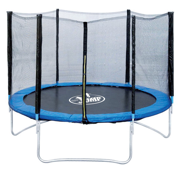 prezzo Tapis élastique trampoline Ø244x200 cm en acier avec filet de protection noir et bleu