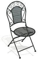 Set da Giardino Pieghevole in Ferro con Tavolo e 2 Sedie Soriani Loire Breakfast Nero