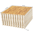 Tappeto Puzzle in EVA Effetto Legno Naturale 42 Pezzi 61.5x61.5 cm 