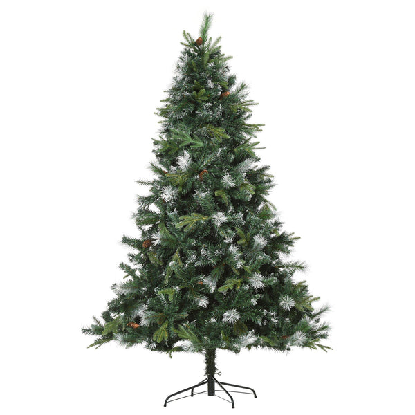 acquista Sapin de Noël Artificiel 210 cm 1622 Branches avec Pommes de Pin Vertes