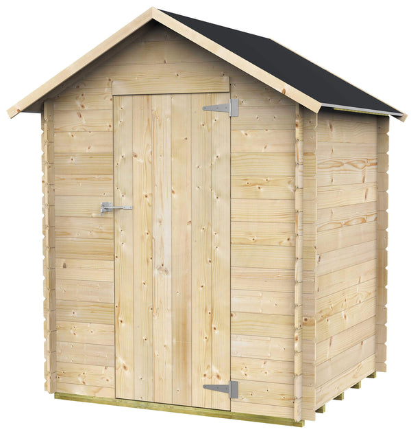 prezzo Abri de jardin pour outils 146x130 cm avec porte aveugle simple en bois naturel